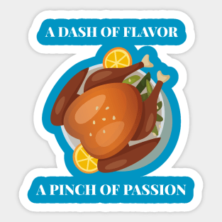 Food bloggers pinch of passion Sticker